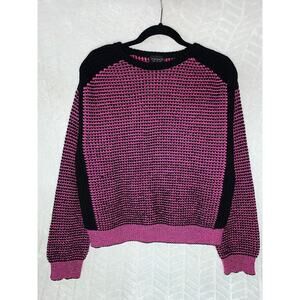 Topshop Open Knit Sweater Crew Neck Pullover